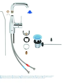Grohe Wastafelkraan Essence M-Size Chroom Glanzend|Brico New