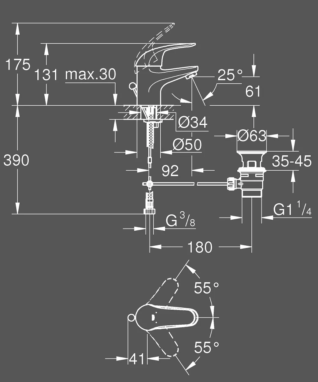 Grohe Wastafelmengkraan Swift S-Size Chroom|Brico Hot