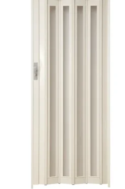 Brico Schuifdeuren-Grosfillex Vouwdeur Glasen 'Larya' Pvc Wit 205X84Cm