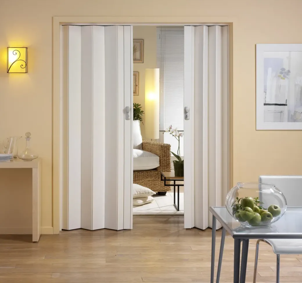 Brico Schuifdeuren-Grosfillex Vouwdeur 'Spacy' Pvc Wit Nerf 205X84Cm