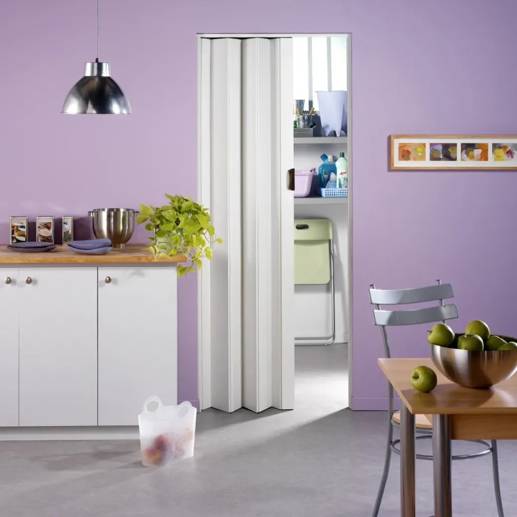Brico Binnendeuren-Grosfillex Vouwdeur 'Una' Pvc Wit 205X84Cm