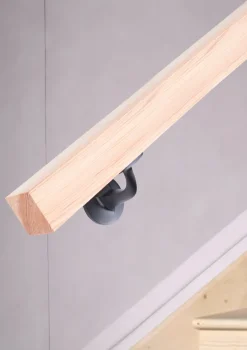 Brico Trapleuningen-Handystairs Houten Trapleuning - Vierkante Leuning 40 X 40 Mm - Grenen - 150Cm
