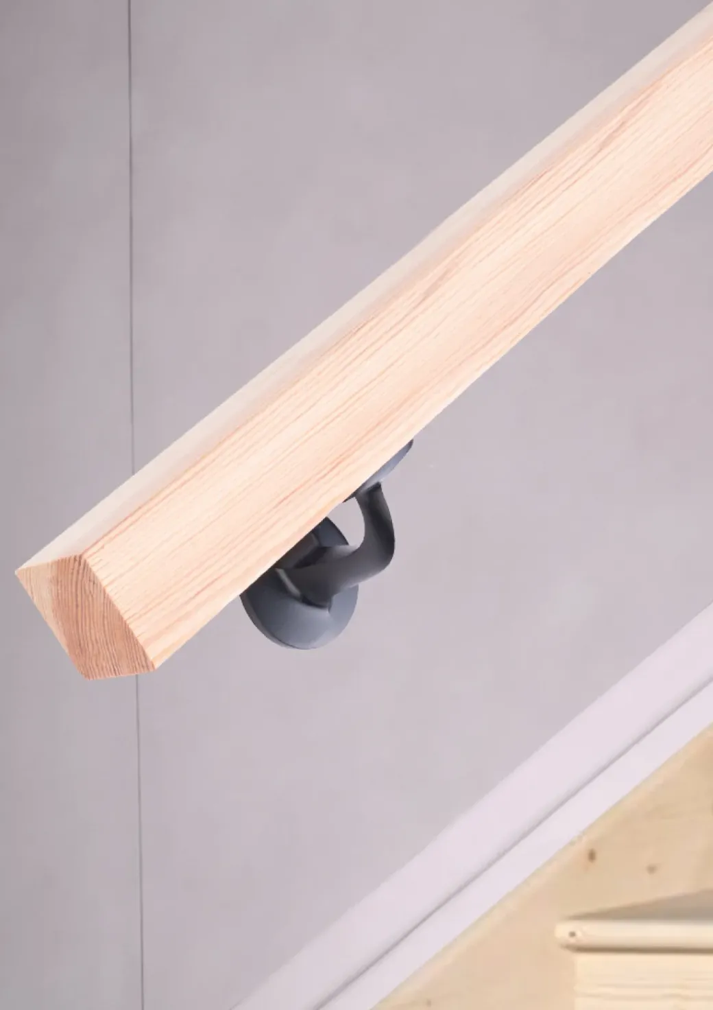 Brico Trapleuningen-Handystairs Houten Trapleuning - Vierkante Leuning 40 X 40 Mm - Grenen - 150Cm