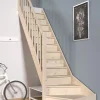 Brico Zoldertrappen-Handystairs Open Kwartslagtrap "Vega80" - Links - 280 Cm Hoog - 13 Grenen Treden - Met Leuning