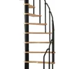 Brico Zoldertrappen-Handystairs Ruimtebesparende Spiltrap "Radius" - 140X70 Cm - 299 Cm Hoog - 12 Beuken Treden - Zwart