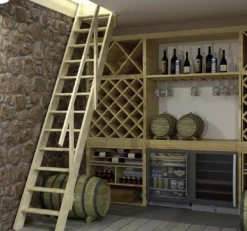 Brico Zoldertrappen-Handystairs Steektrap "Fichte" - 55Cm Breed - Hoogte 286Cm - 12 Treden Van Grenen - Met Leuning