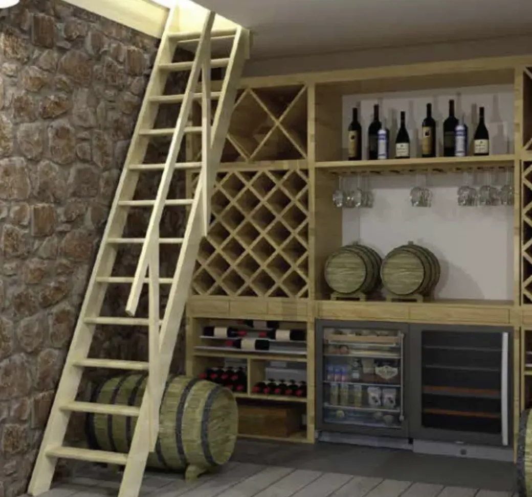 Brico Zoldertrappen-Handystairs Steektrap "Fichte" - 55Cm Breed - Hoogte 286Cm - 12 Treden Van Grenen - Met Leuning