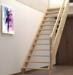 Brico Zoldertrappen-Handystairs Steektrap "Rustic70" - 70Cm Breed - Hoogte 280Cm - 13 Treden Van Beukenhout (30Mm)