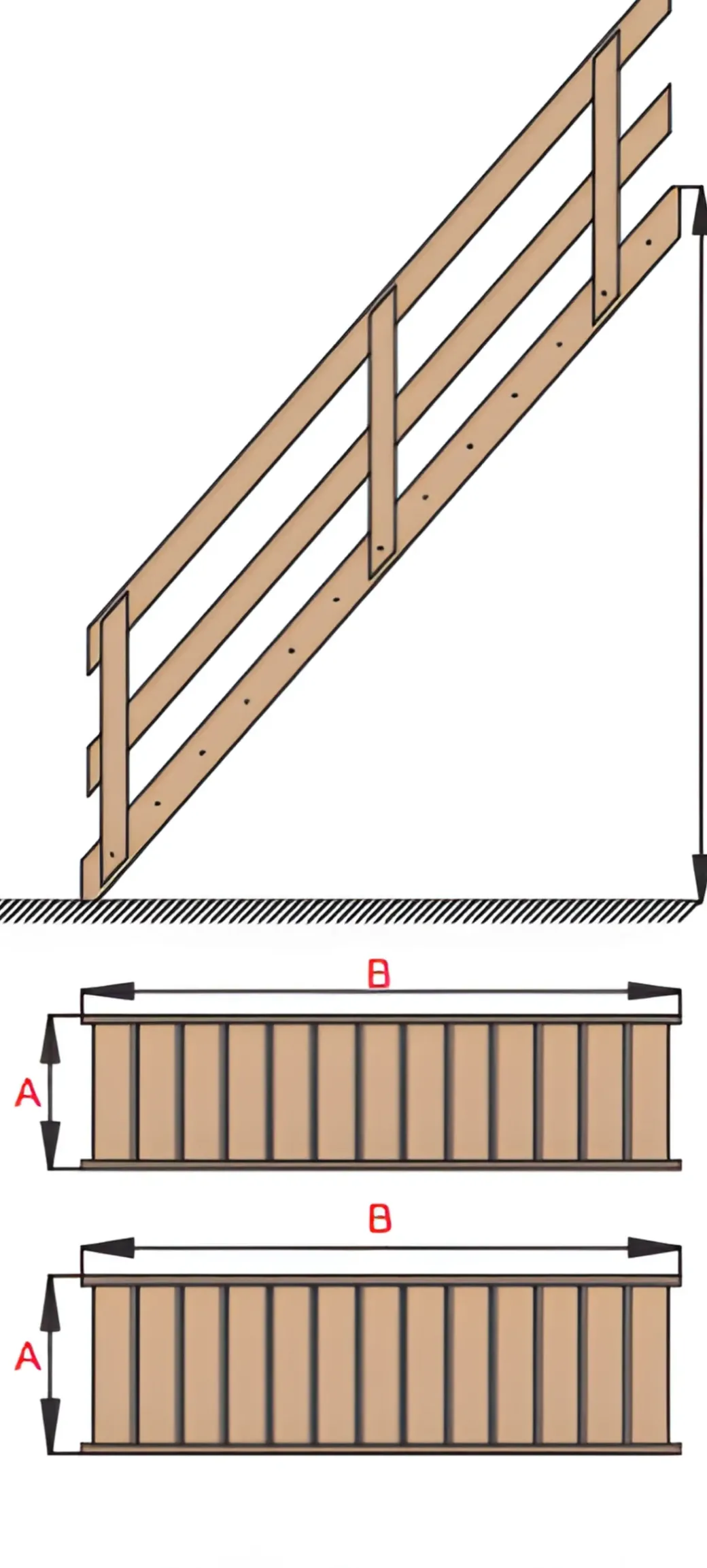 Brico Zoldertrappen-Handystairs Steektrap "Rustic70" - 70Cm Breed - Hoogte 280Cm - 13 Treden Van Beukenhout (30Mm)