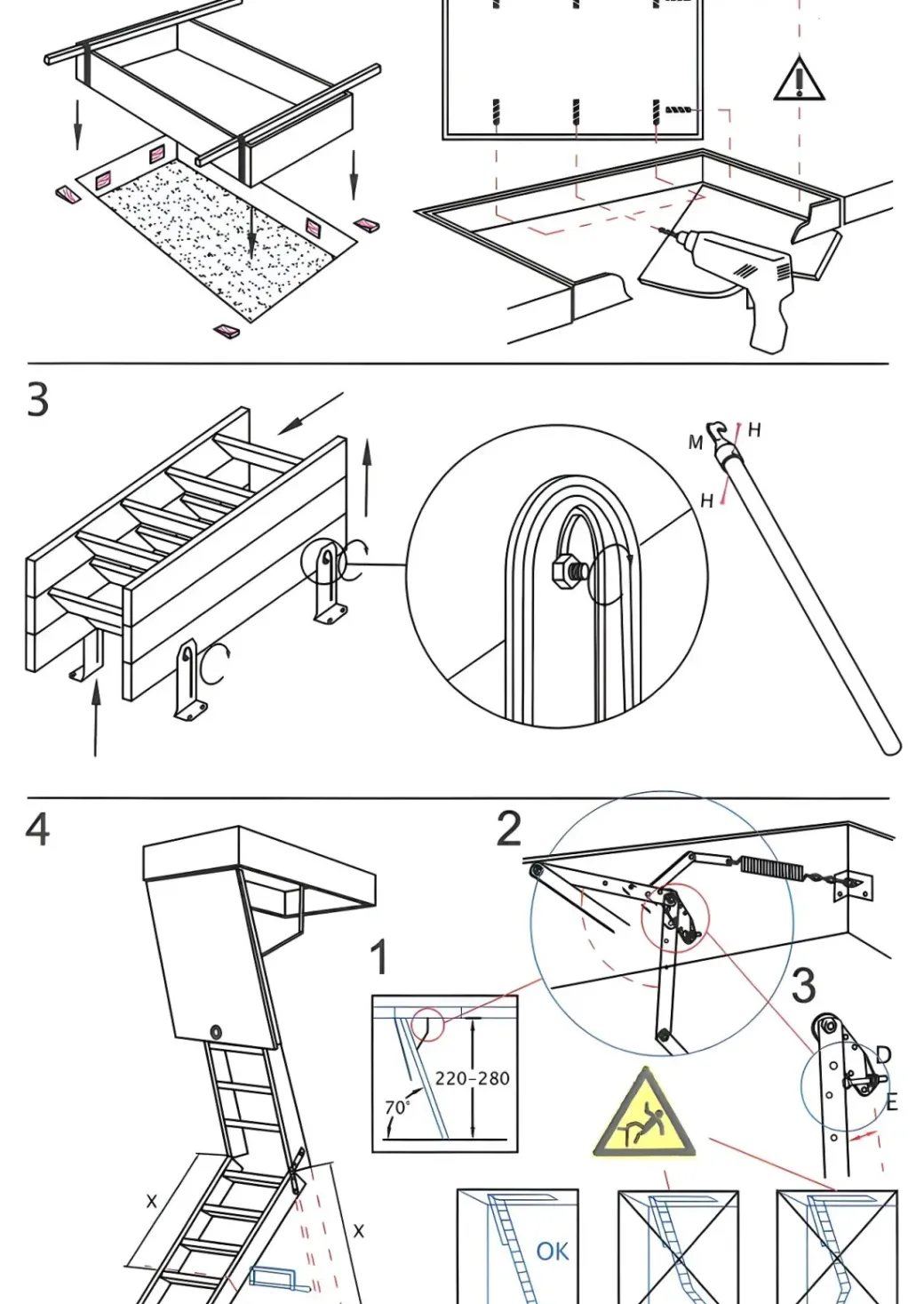 Brico Zoldertrappen-Handystairs Vlizotrap "Complete" - Bakmaat 120 X 70 Cm - Hoogte 280 Cm - U-Waarde 1.10 W/M²