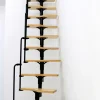 Brico Zoldertrappen-Handystairs Zoldertrap "Swirl" - Multi-Inzetbaar - Hoogte 294Cm - 12 Treden Van Berken - Zwart Staal