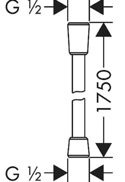 Hansgrohe Doucheslang Isiflex 175Cm Chroom|Brico Discount