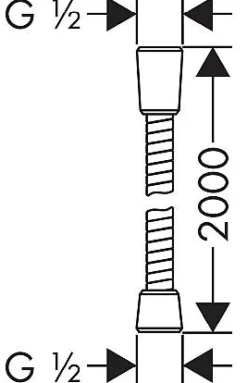 Hansgrohe Doucheslang Sensoflex Rvs 200Cm Chroom|Brico