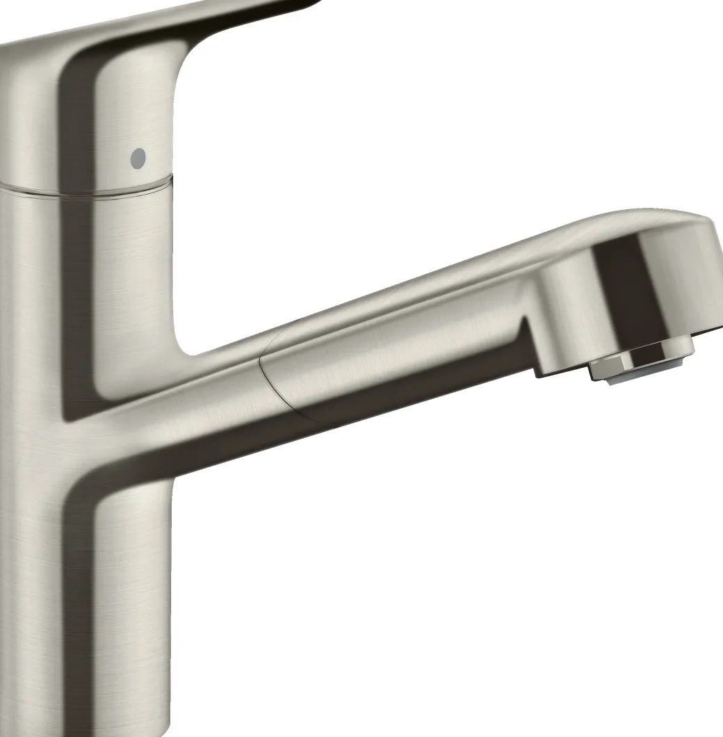 Hansgrohe Keukenmengkraan Focus M43 200 Met Uittrekbare Handdouche Metaal Geborsteld|Brico Discount