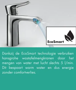 Hansgrohe Wastafelmengkraan Logis E Xl Chroom|Brico Outlet