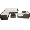 Brico Loungesets-Happy Garden Buitenmeubelsets Cargese - Bruin - Geweven Hars