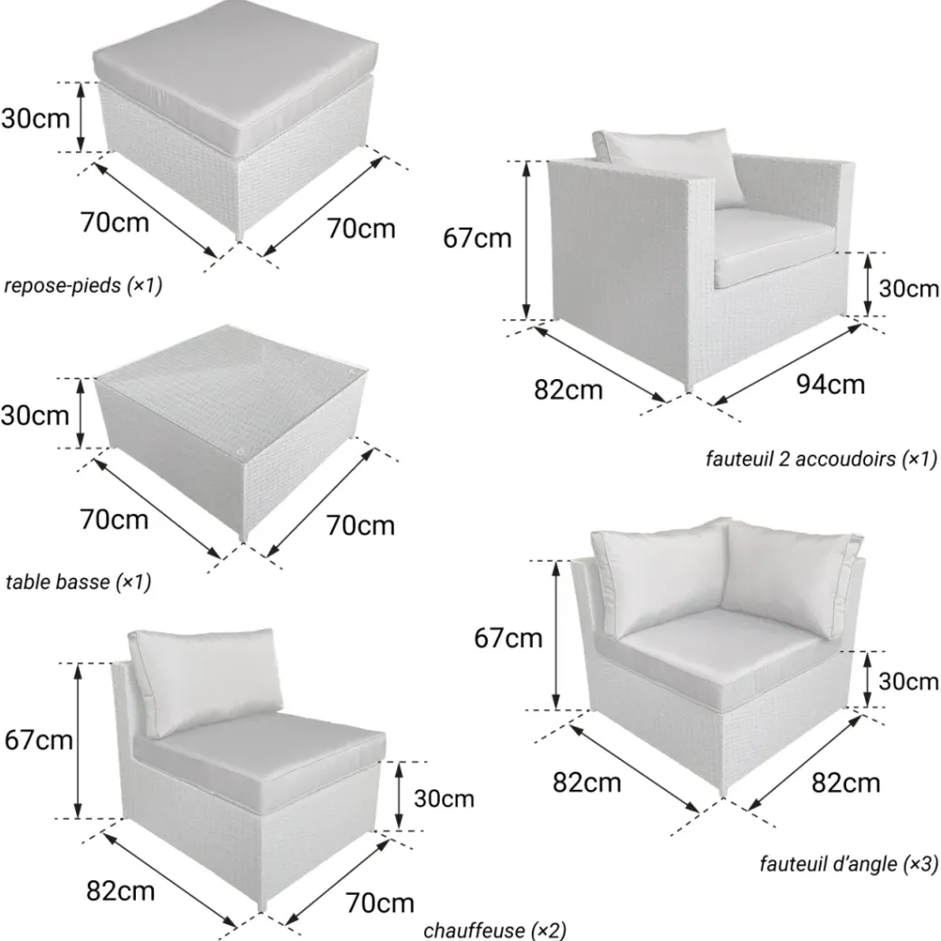 Brico Loungesets-Happy Garden Buitenmeubelsets Cargese - Bruin - Geweven Hars
