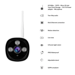 Brico Beveiligingscamera-Hombli Slimme Beveiligingscamera Buiten Wifi Full Hd Nachtzicht Wit