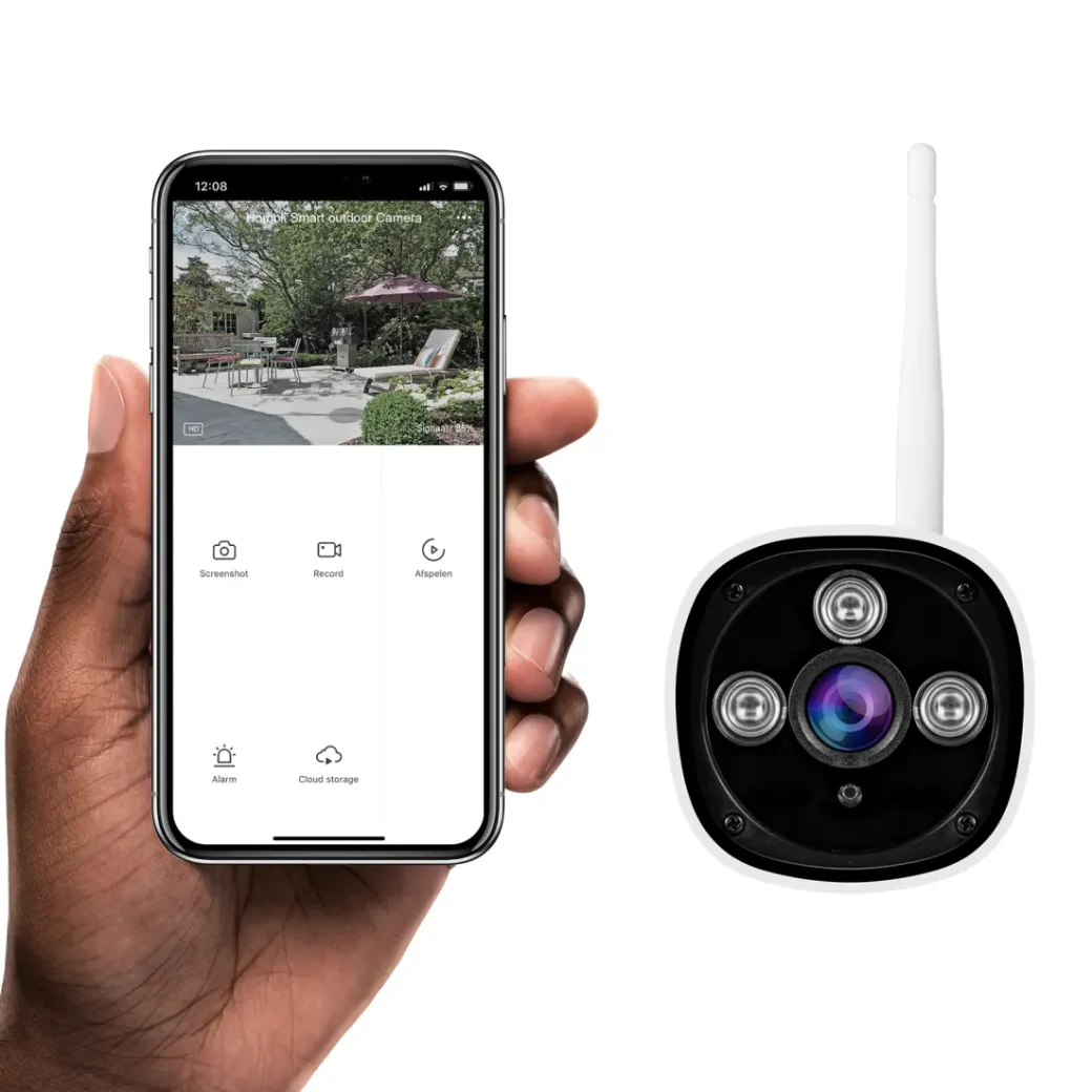 Brico Beveiligingscamera-Hombli Slimme Beveiligingscamera Buiten Wifi Full Hd Nachtzicht Wit
