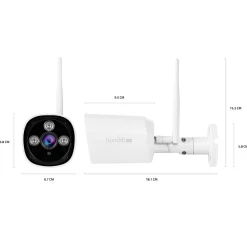 Brico Beveiligingscamera-Hombli Slimme Beveiligingscamera Buiten Wifi Full Hd Nachtzicht Wit