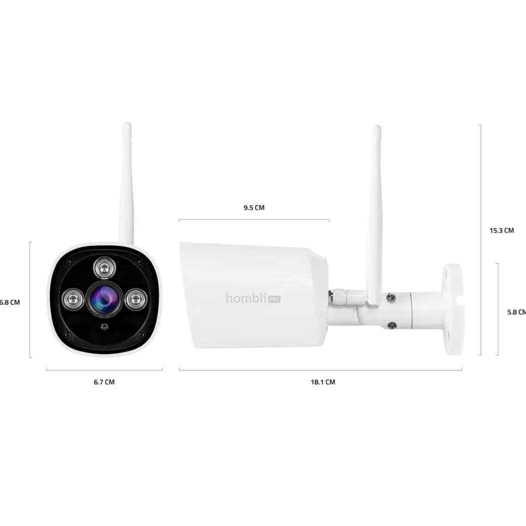 Brico Beveiligingscamera-Hombli Slimme Beveiligingscamera Buiten Wifi Full Hd Nachtzicht Wit