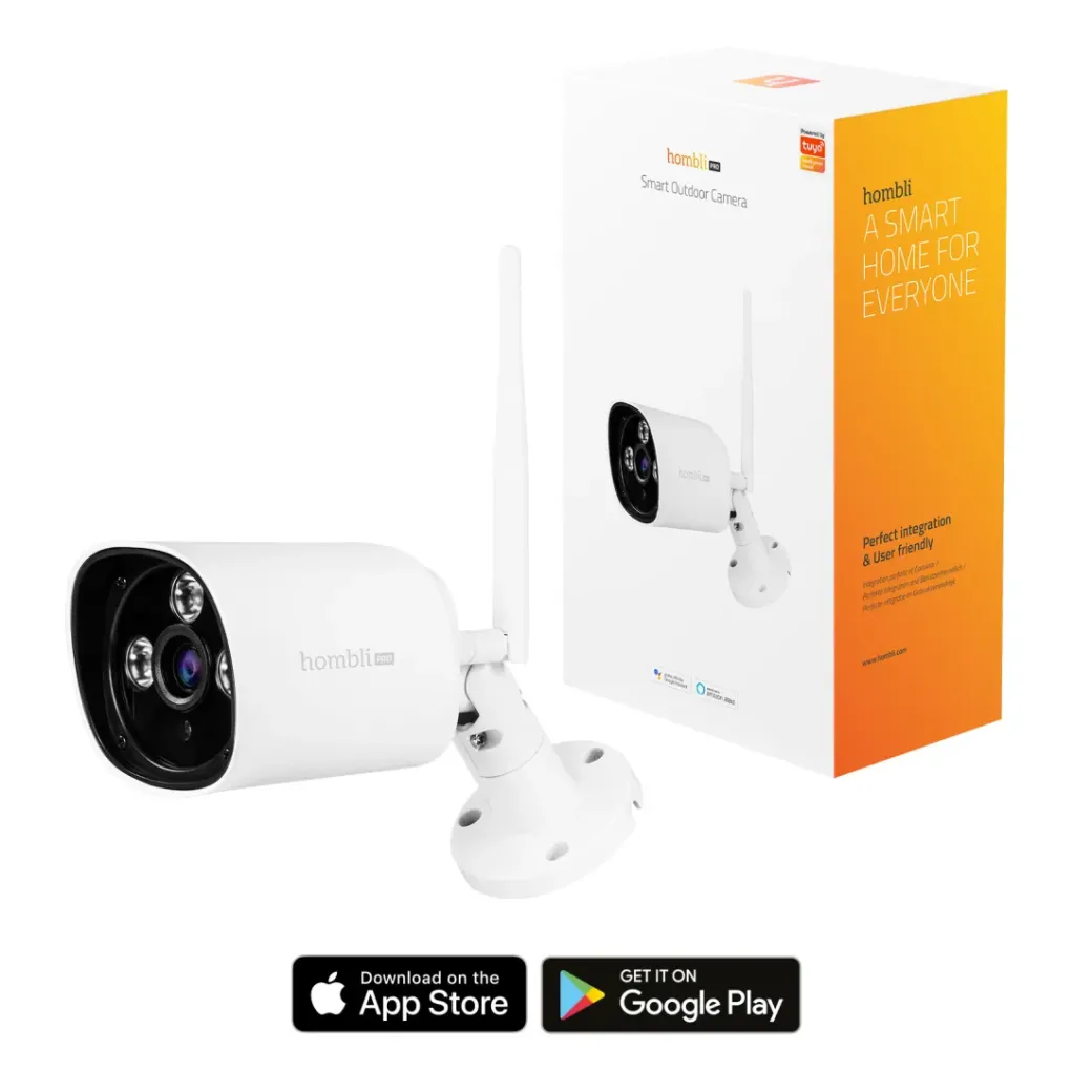 Brico Beveiligingscamera-Hombli Slimme Beveiligingscamera Buiten Wifi Full Hd Nachtzicht Wit