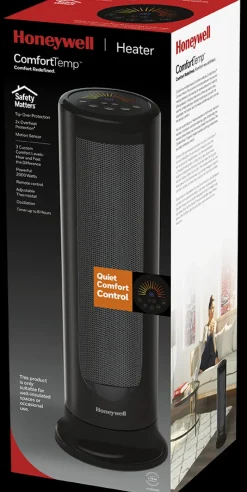 Brico Keramische Kachels & Blaasverwarming<Honeywell Keramische Verwarming Comforttemp Met Bewegingssensor Hce646Be Zwart