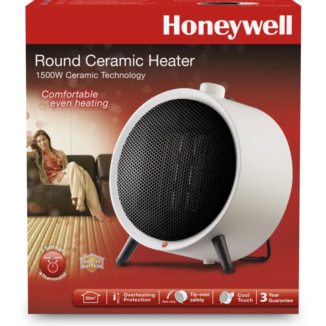 Brico Keramische Kachels & Blaasverwarming<Honeywell Ronde Keramische Verwarming Hce200W 1500W Wit