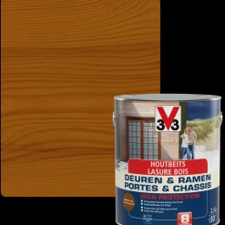 Brico Beits-Houtbeits V33 Deuren & Ramen High Protection Midden Eik Zijdeglans 2,5L