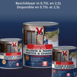 Brico Beits-Houtbeits V33 Deuren & Ramen High Protection Midden Eik Zijdeglans 2,5L