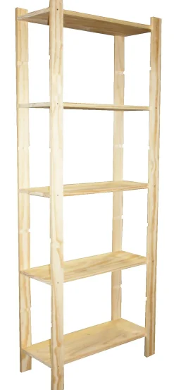 Houten Rek Met 5 Grenen Paneel In Massief Den 170X65X28Cm|Brico Clearance