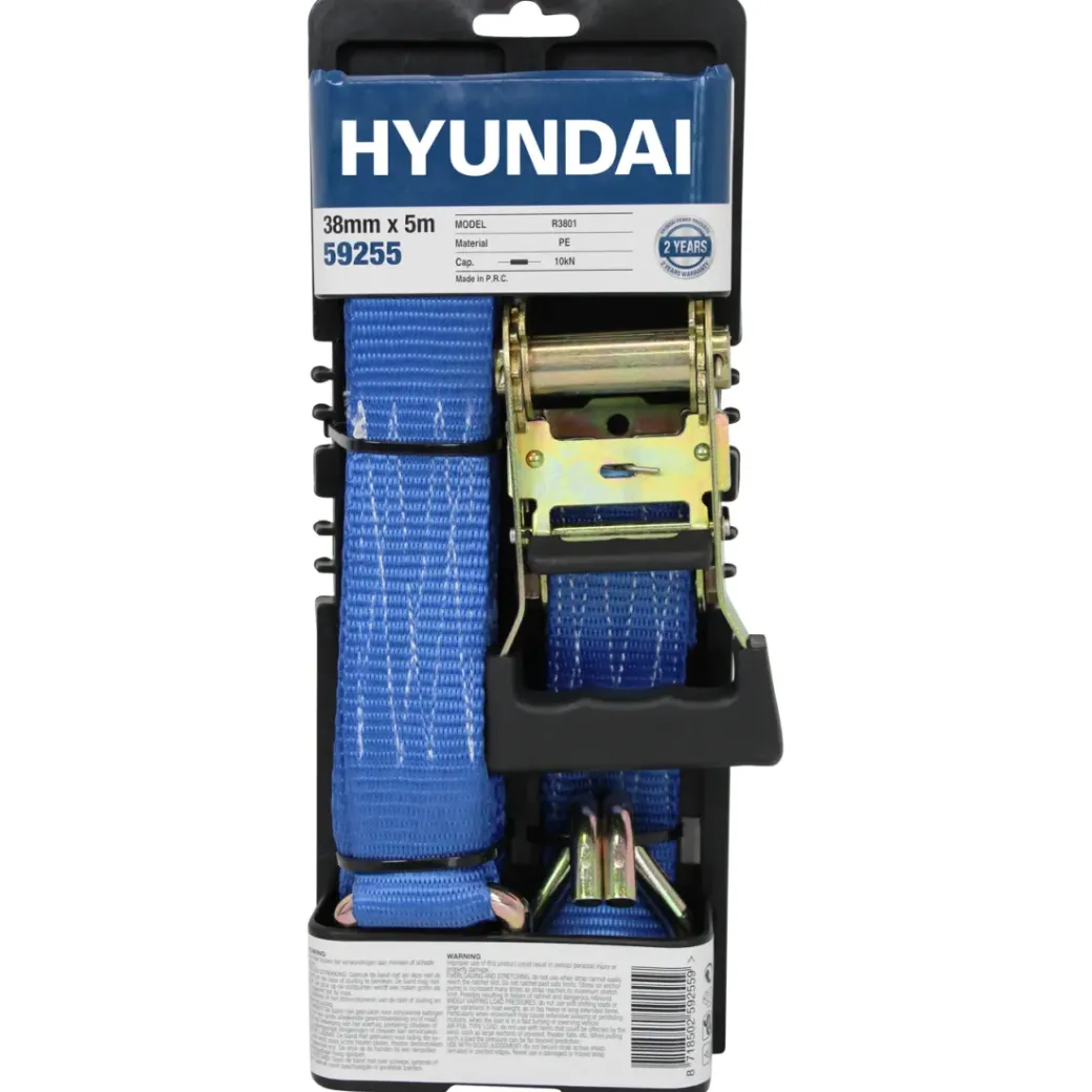 Brico Spanbanden-Hyundai Spanband Met Ratel En S-Haken 5Mx38Mm 1000Kg