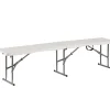 Brico Tuinbanken-Inklapbare Bank - Kunststof - 183X28X43 Cm - Campingbank