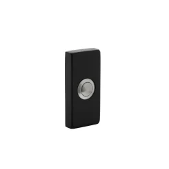 Brico Deurbellen-Intersteel Deurbel Rechthoekig Rvs/Zwart 65X30X10 Mm
