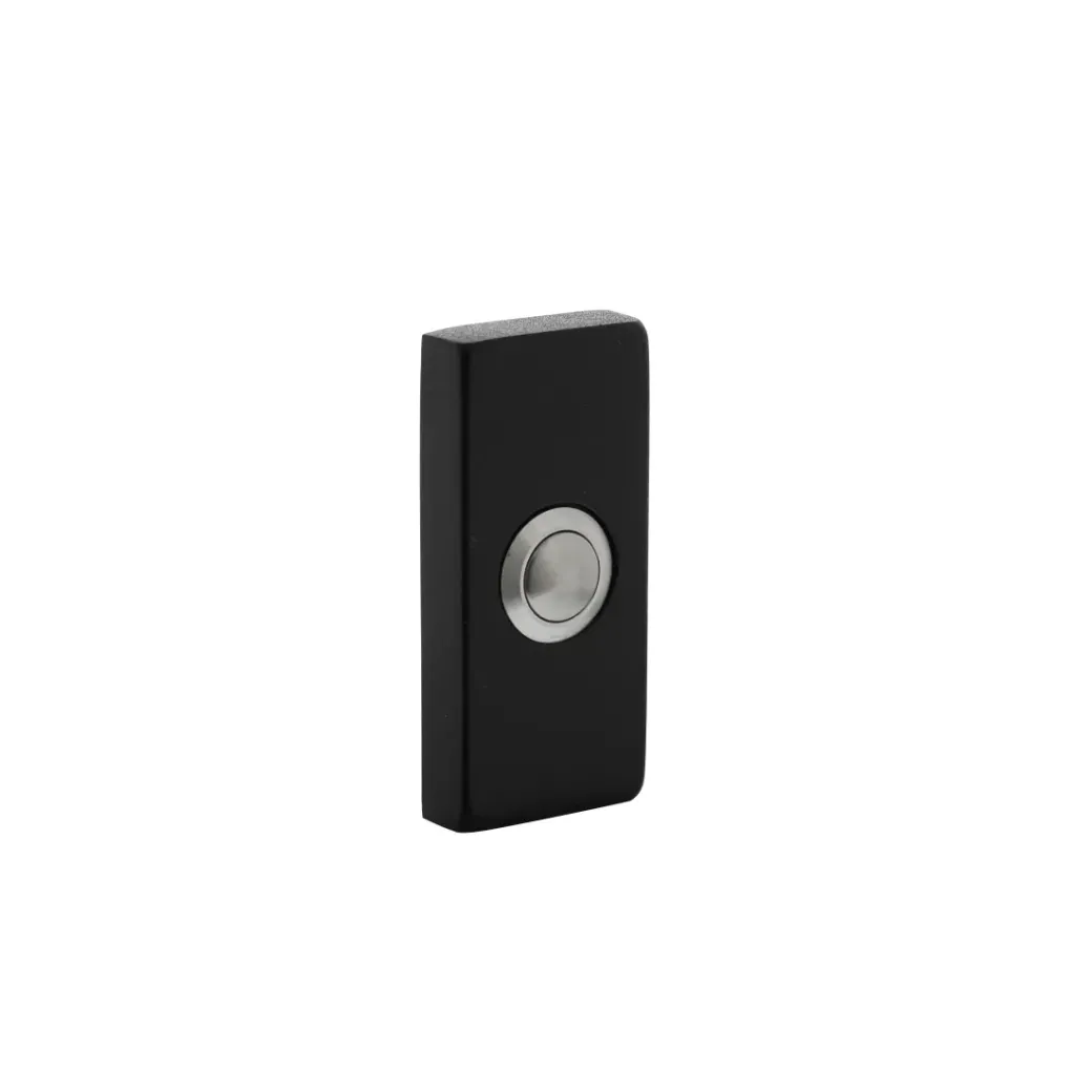 Brico Deurbellen-Intersteel Deurbel Rechthoekig Rvs/Zwart 65X30X10 Mm