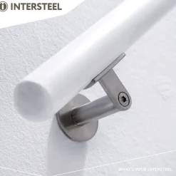 Brico Trapleuningen-Intersteel Leuninghouder Zwaar Met Hol Zadel Rvs Geborsteld
