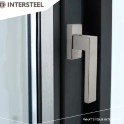 Brico Raambeveiliging-Intersteel Raamkruk Amsterdam Op Rechthoekige Rozet Rvs
