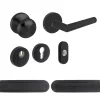 Brico Deurbeveiliging-Intersteel Veiligheidsbeslag Set Voordeur Skg*** Ronde Rozet Rvs Zwart