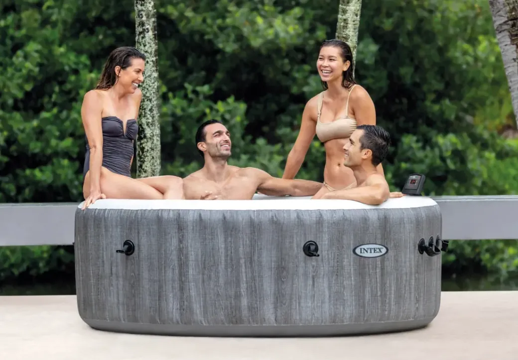 Brico Spa En Jacuzzi-Intex Bubblebad Purespa Bubble Baltik 6Personen Grijs O216X71Cm