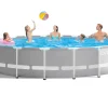 Brico Opzetzwembaden Zonder Pomp-Intex Rond Framezwembad Prism Frame Grijs O610X132Cm