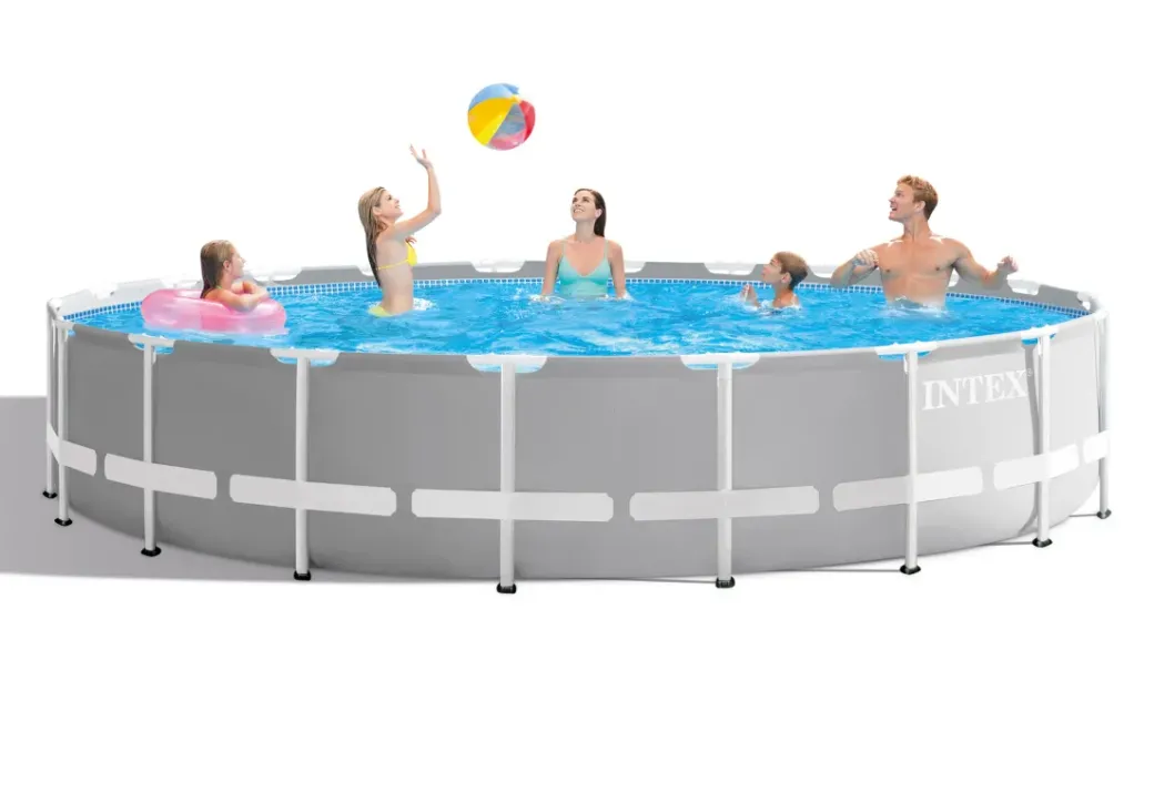 Brico Opzetzwembaden Zonder Pomp-Intex Rond Framezwembad Prism Frame Grijs O610X132Cm