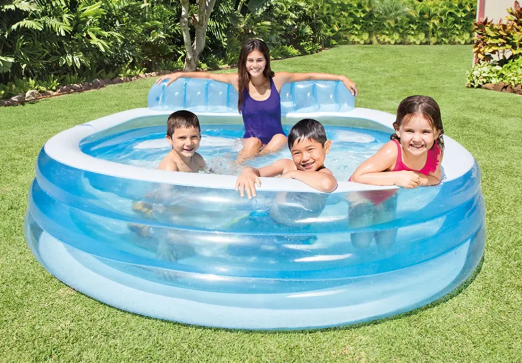 Brico Opblaaszwembaden-Intex Zwembad Family Lounge 224X216X76Cm
