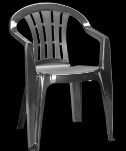 Brico Tuinstoelen-Jardin Stoel Cuba Stapelbaar Grafiet