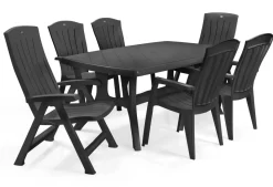 Brico Tuinstoelen-Jardin Tuinstoel Santorini Grafiet 65X61X99Cm