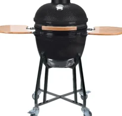 Brico Keramische Barbecue-Keramisch Barbecue Alleskunner 18 Inch Zwart + Trolley