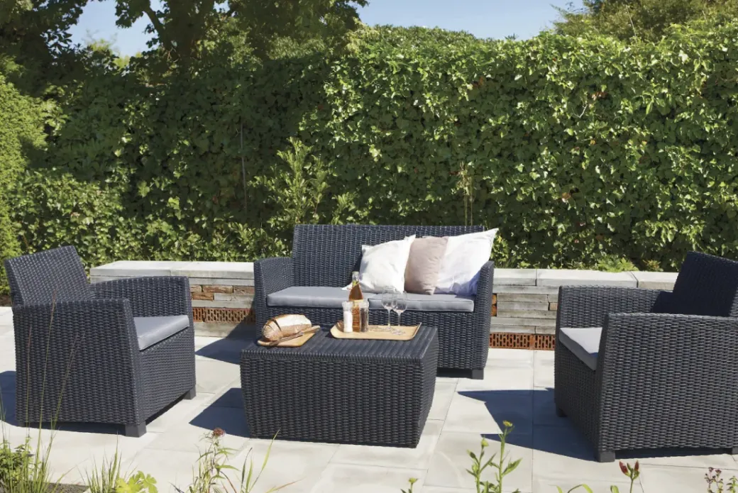 Brico Loungesets-Keter Balkon Loungeset Mia + Opbergbox 4-Delig