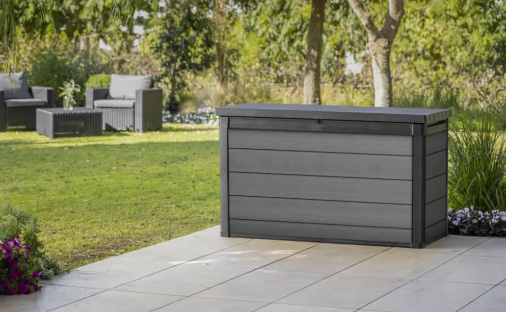 Brico Opbergboxen Tuin-Keter Cortina Opbergbox - 757L - 151.7X72.5X90 Cm - Grijs