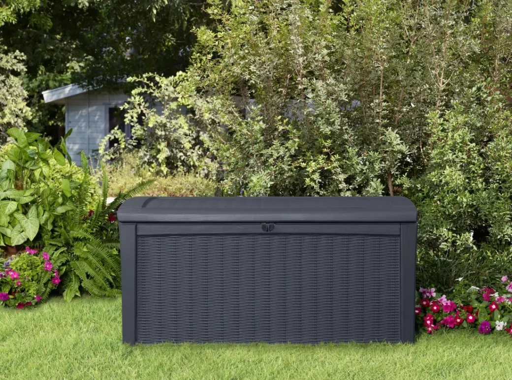 Brico Opbergboxen Tuin-Keter Kussenbox Borneo Antraciet 129,5X62,5Cm