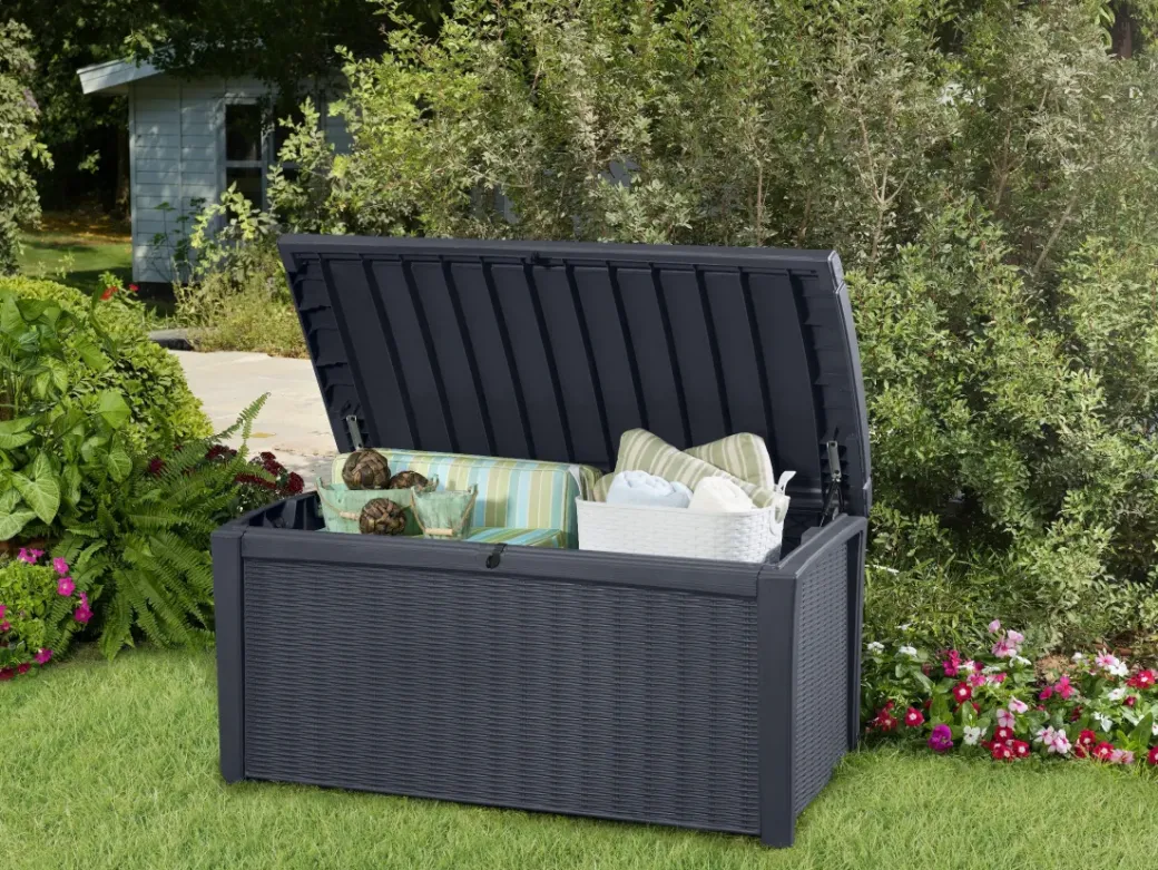 Brico Opbergboxen Tuin-Keter Kussenbox Borneo Antraciet 129,5X62,5Cm
