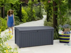 Brico Opbergboxen Tuin-Keter Kussenbox Borneo Antraciet 129,5X62,5Cm